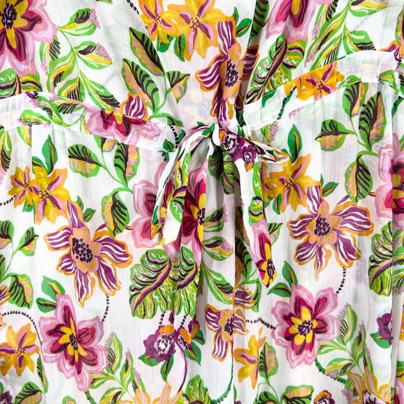 NWT Misa Los Angeles Ranjana Floral Cinch Waist Midi Dress - Picture 6 of 12